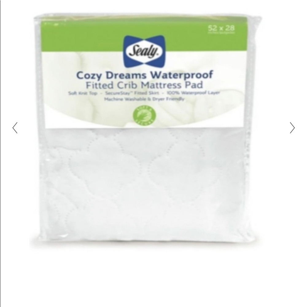 Sealy Cozy Dreams Waterproof Fitted Crib Mattress Pad